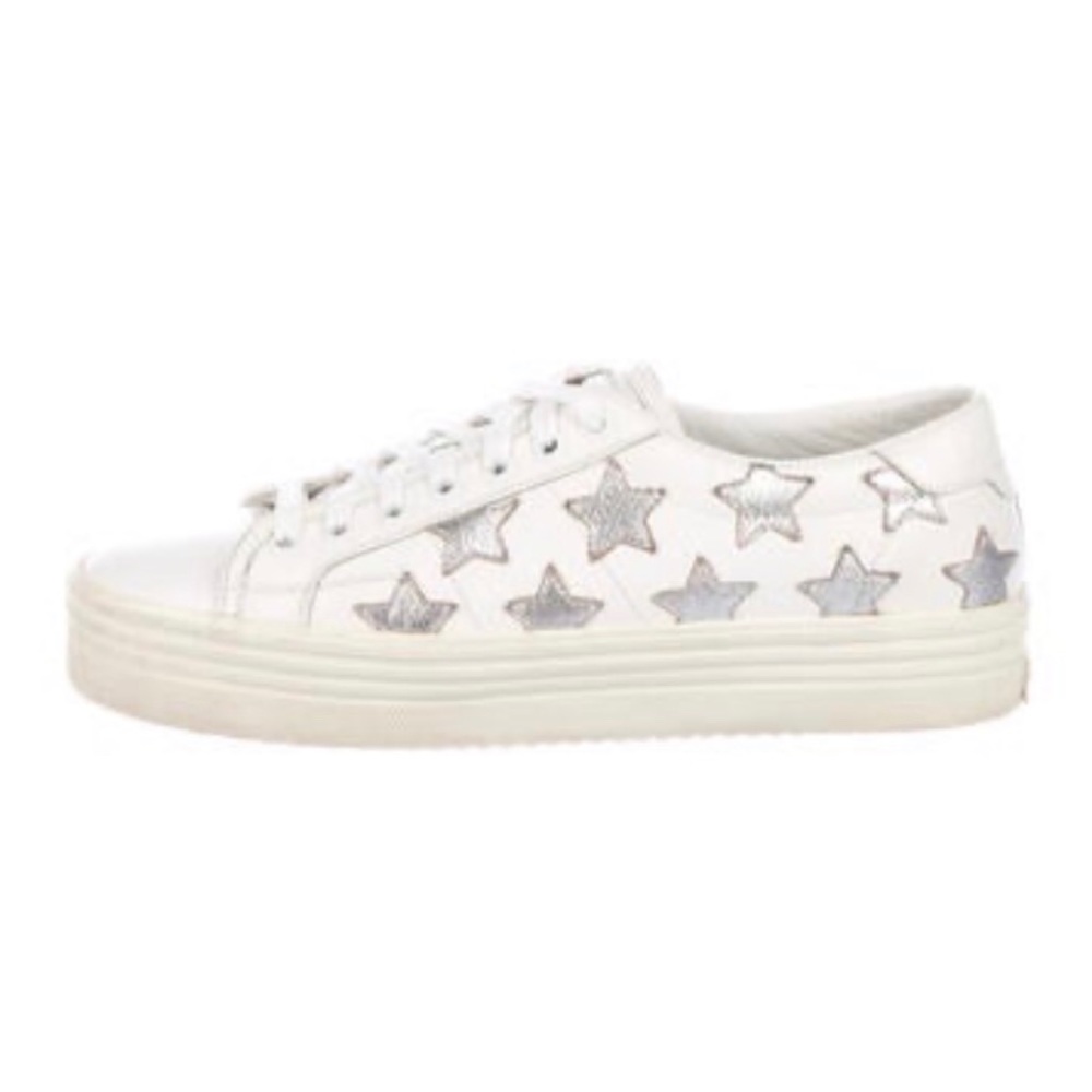 Saint Laurent Leather Low Top Sneakers